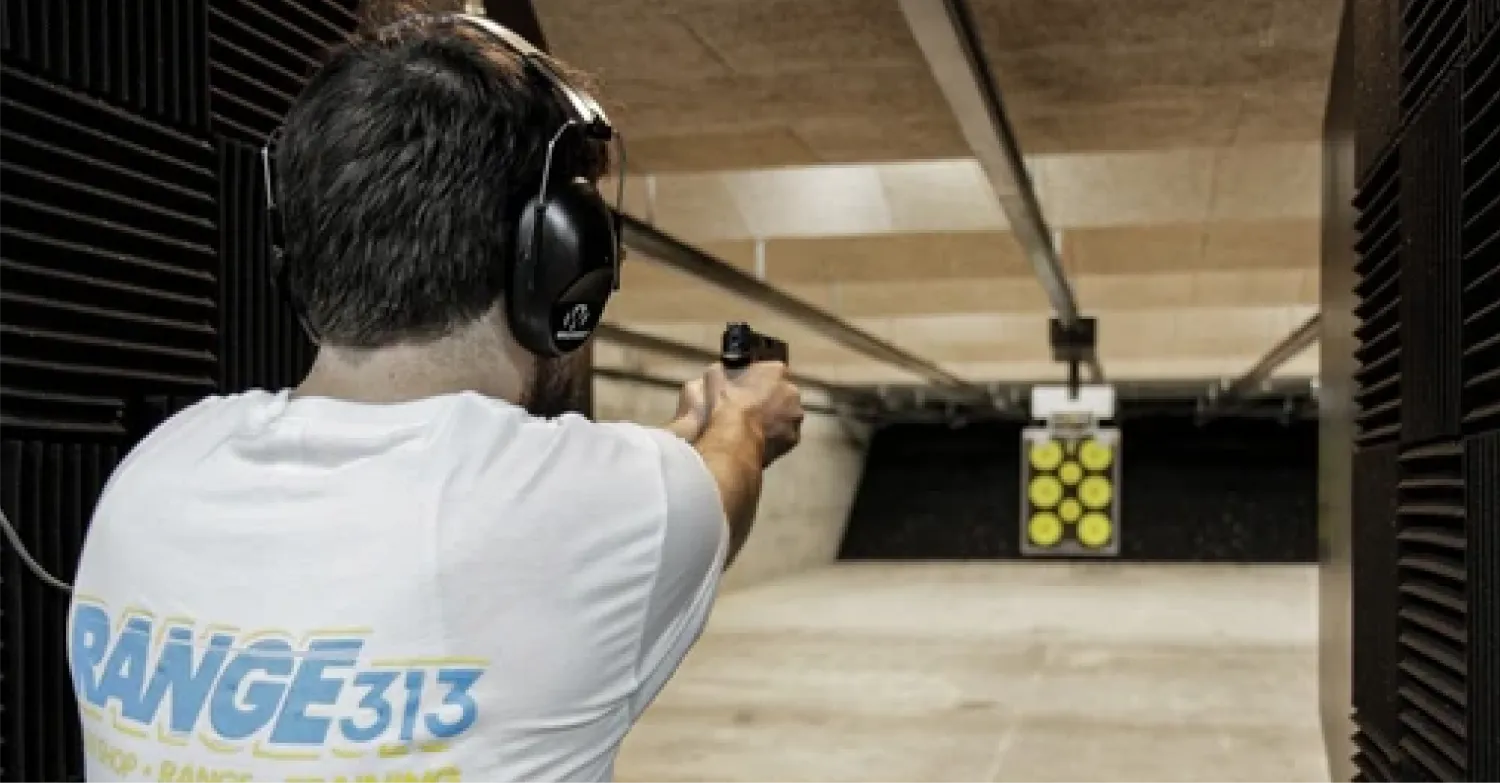 Firearms and ammunition available at Range 313